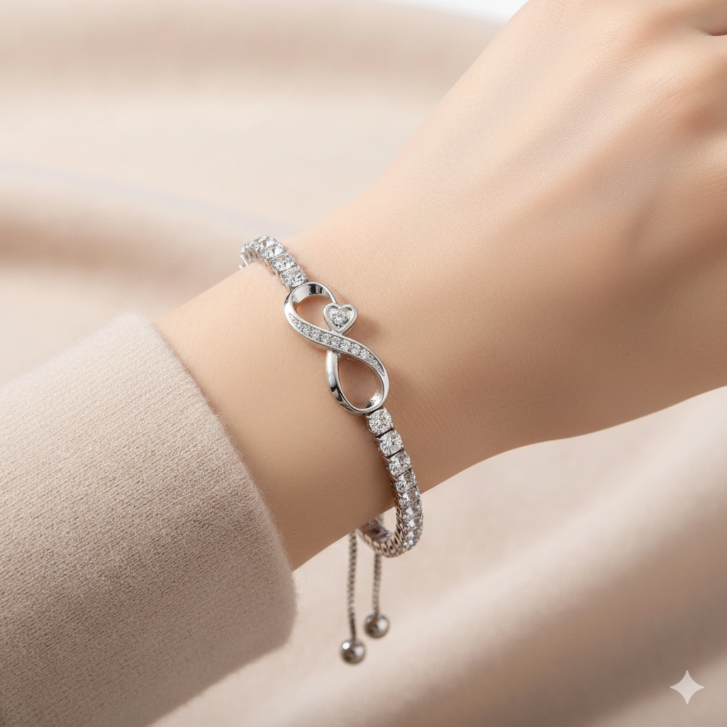 To My Granddaughter - Keep Me In Your Heart Infinity Diamond Bracelet