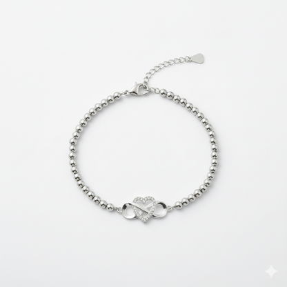 To My Granddaughter - Keep Me In Your Heart Infinity Love Bead Bracelet