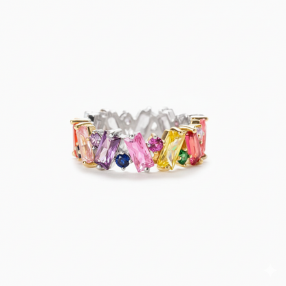 Promise Ring Broken Pieces of Rainbow Ring