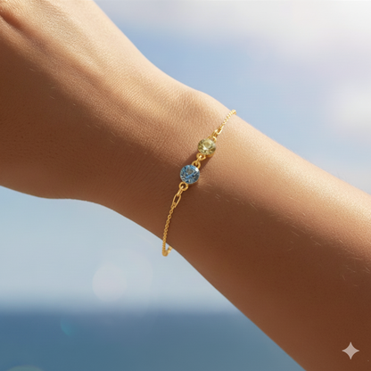 Mother And Daughter Forever Linked Together Custom Birthstones Bracelet