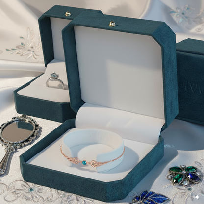 For Memorial -  I'm a Wife to a Husband  Custom Birthstone Wing Bracelet