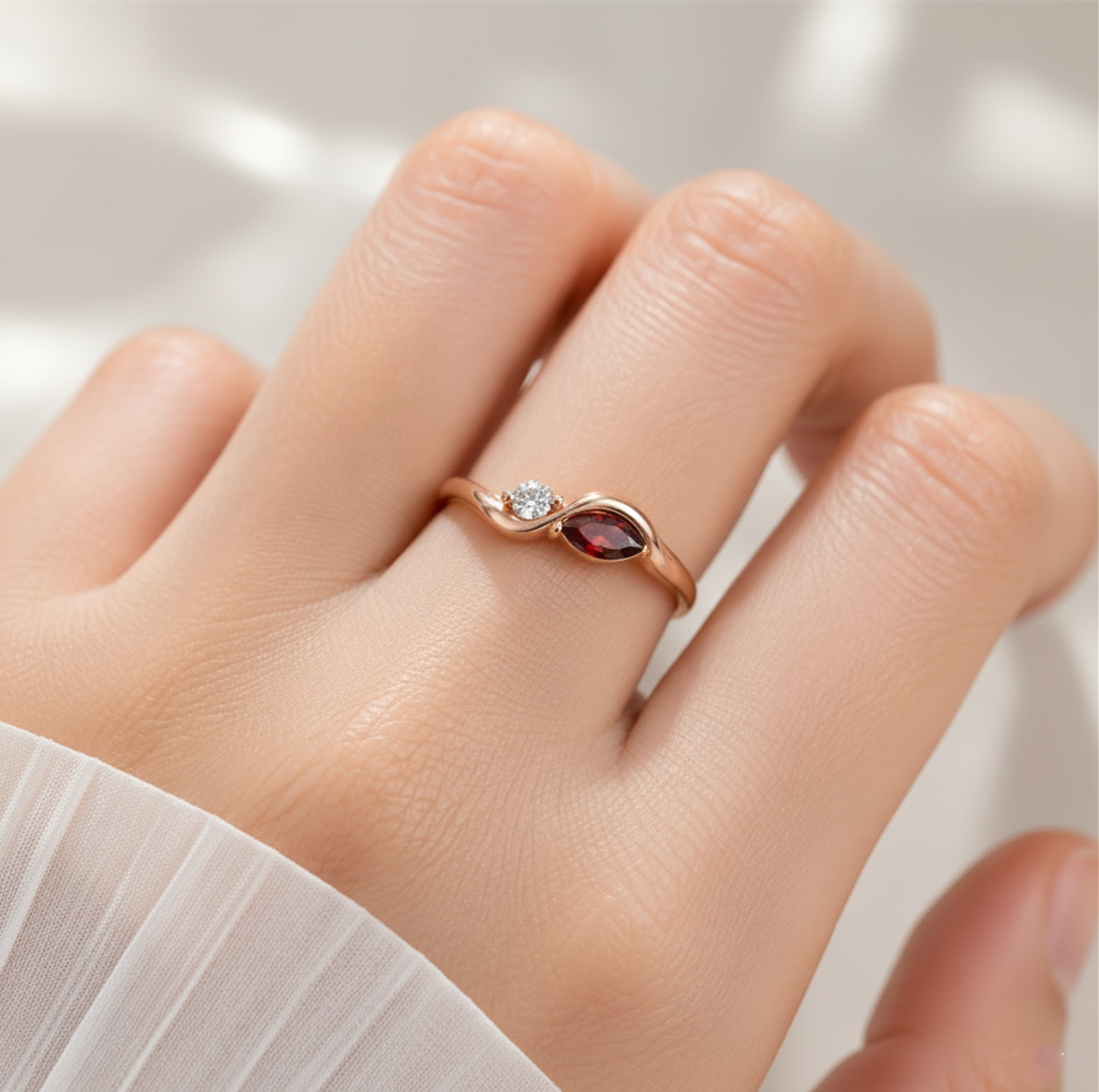 Husband&Wife Infinity Birthstone Ring