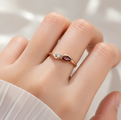 Husband&Wife Infinity Birthstone Ring