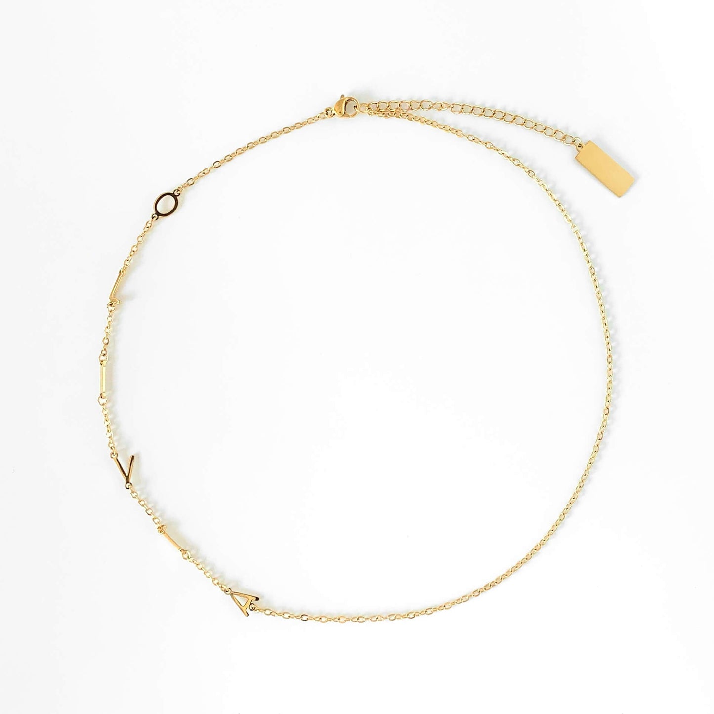 Custom Sideway Initial Necklace