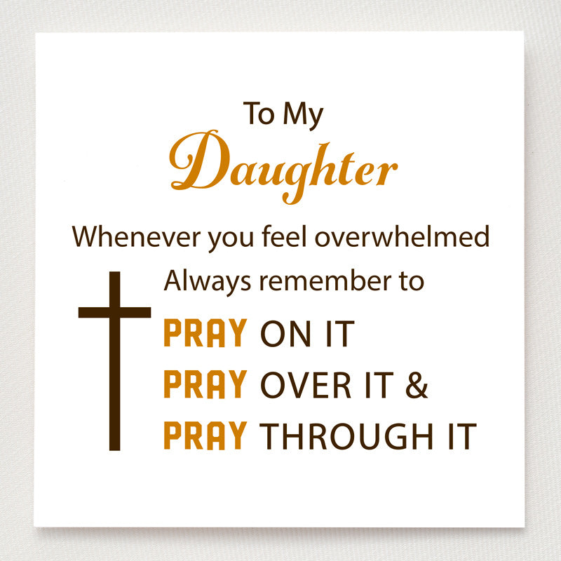 PRAY ON IT GOLDEN CROSS RING