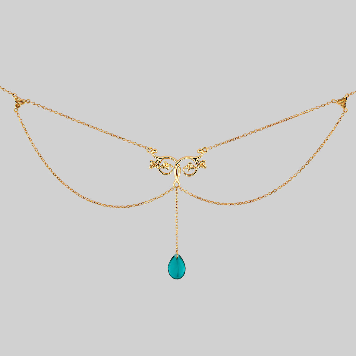 Glass Droplet Ivy Necklace