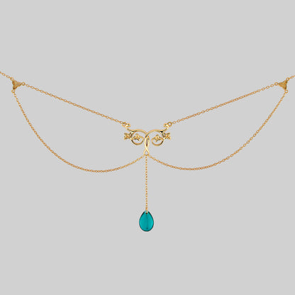 Glass Droplet Ivy Necklace