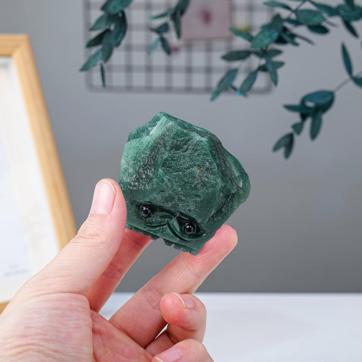 Natural Healing Gemstone Raw Crystal Stone Hedgehog Carving Crafts Decoration