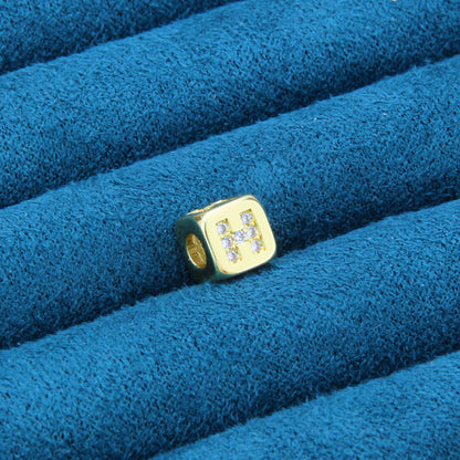 DIY Alphabet Gold Plated Zircon Necklace