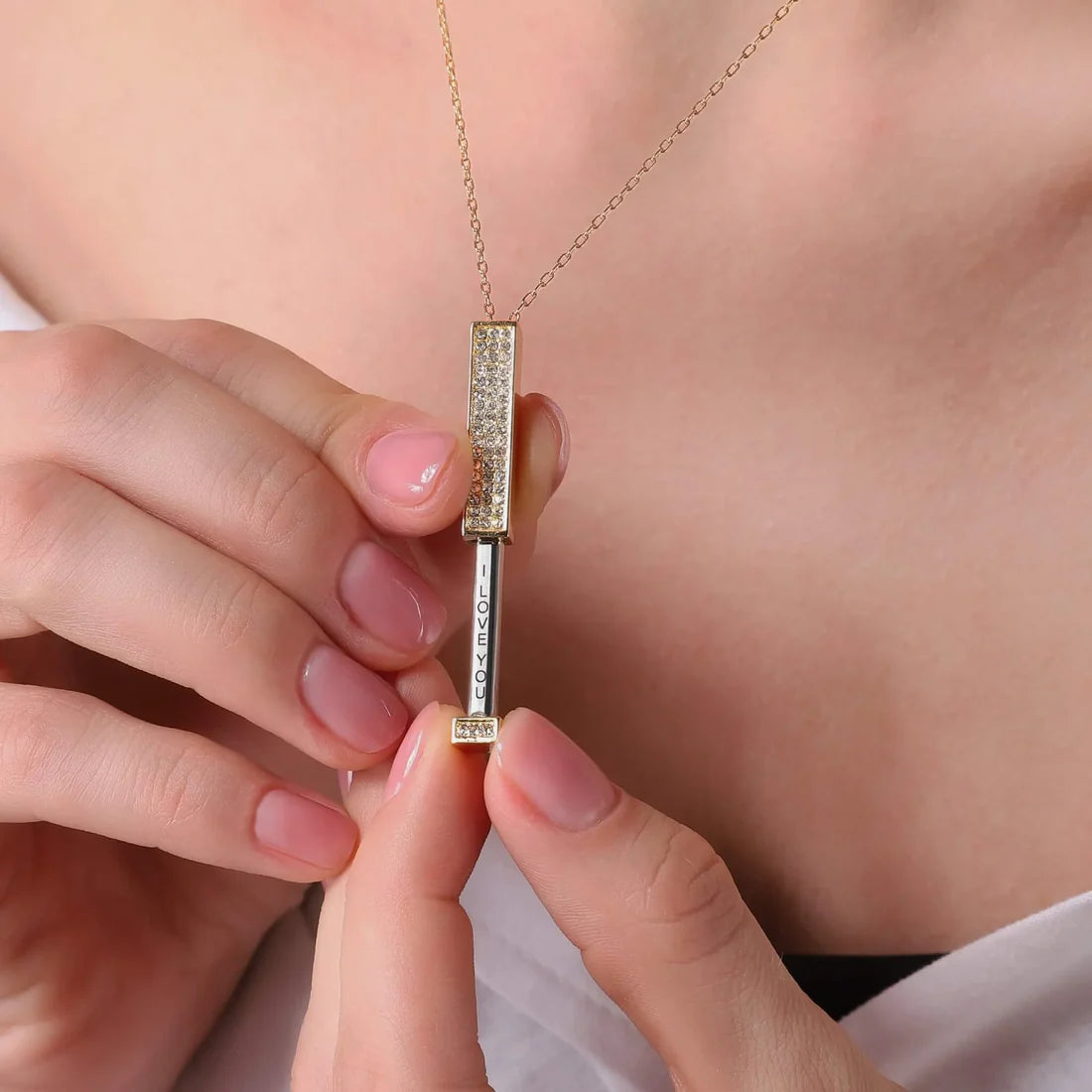I Love You - Hidden Message Necklace