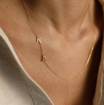 Custom Sideway Initial Necklace