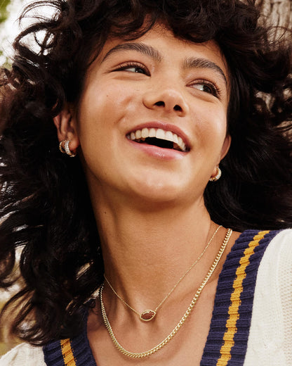 Football Gold Short Pendant Necklace
