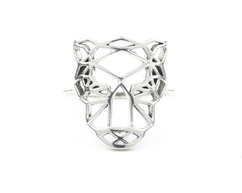 Geometric Tiger Ring