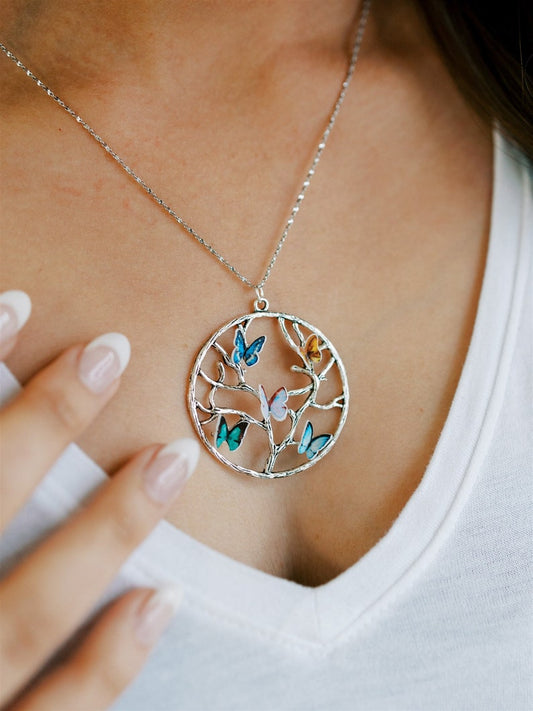 Butterfly Birthstone Necklace