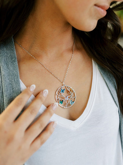 Butterfly Birthstone Necklace