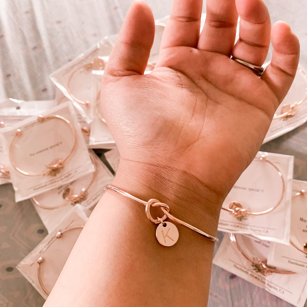 AC "TIE THE KNOT" INITIAL BRACELET