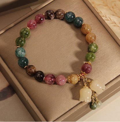 Natural colored tourmaline bracelet