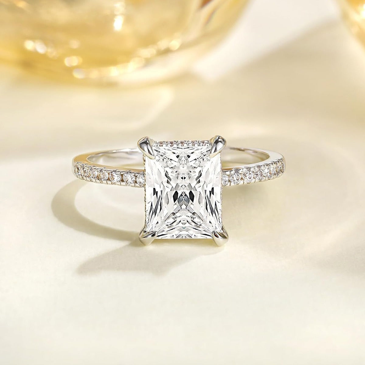 Self Love Radiant Cut Moissanite Ring