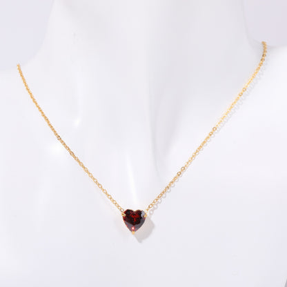 Twelve - Month Birthstone Heart Pendant Necklace: A Love - Infused Treasure