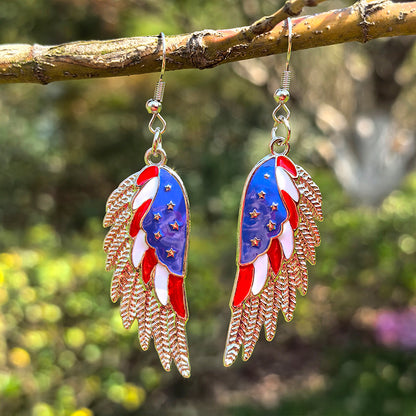 4th of July American Flag Earrings