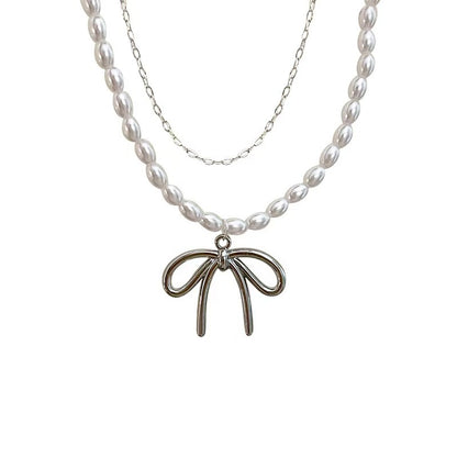 For Love Ones - Pearl Choker Adjustable Necklace