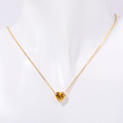 Twelve - Month Birthstone Heart Pendant Necklace: A Love - Infused Treasure