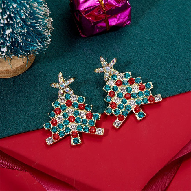 Sparkling Christmas Tree Earrings - Colorful🎄