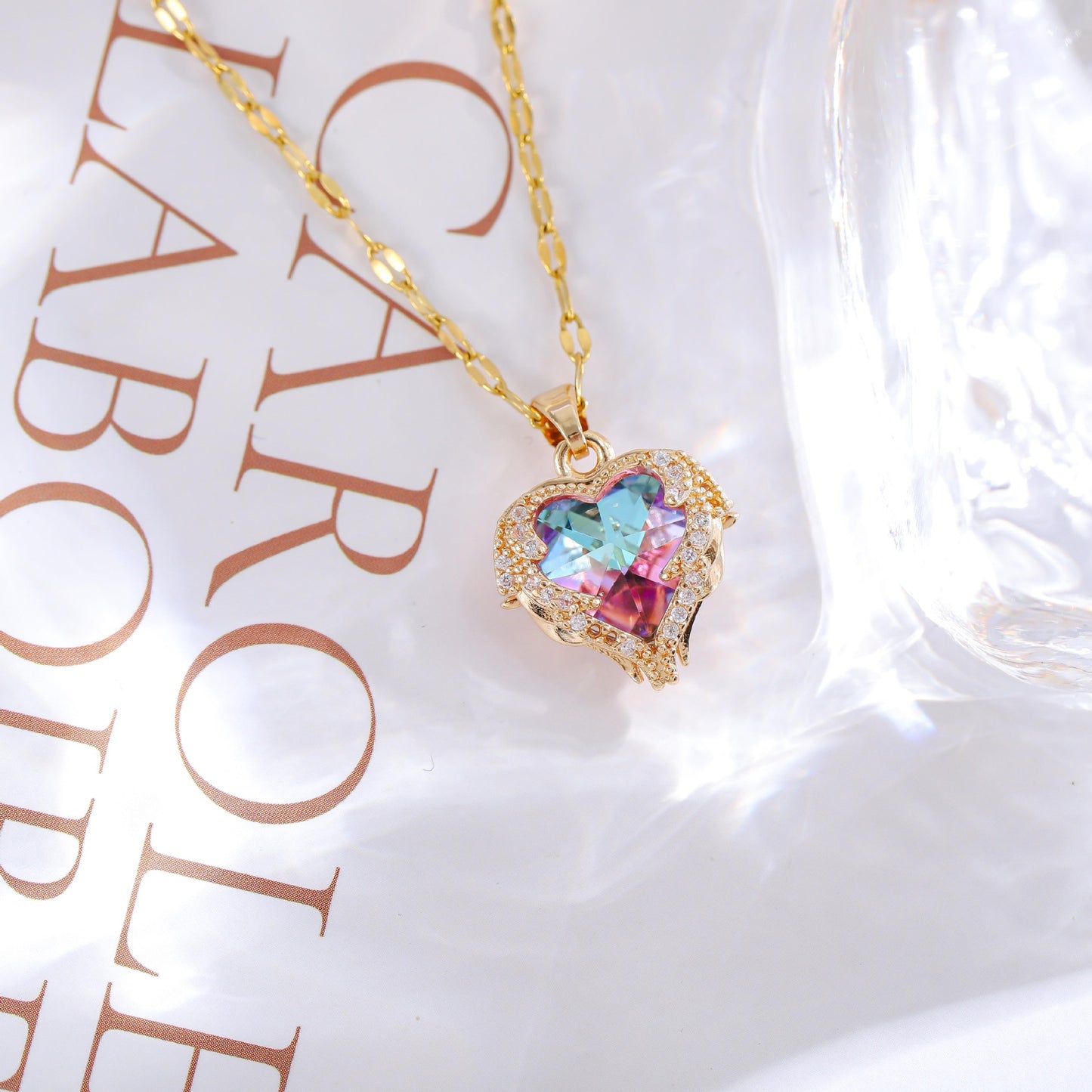 "Guardian" - Colorful Ocean Heart Pendant