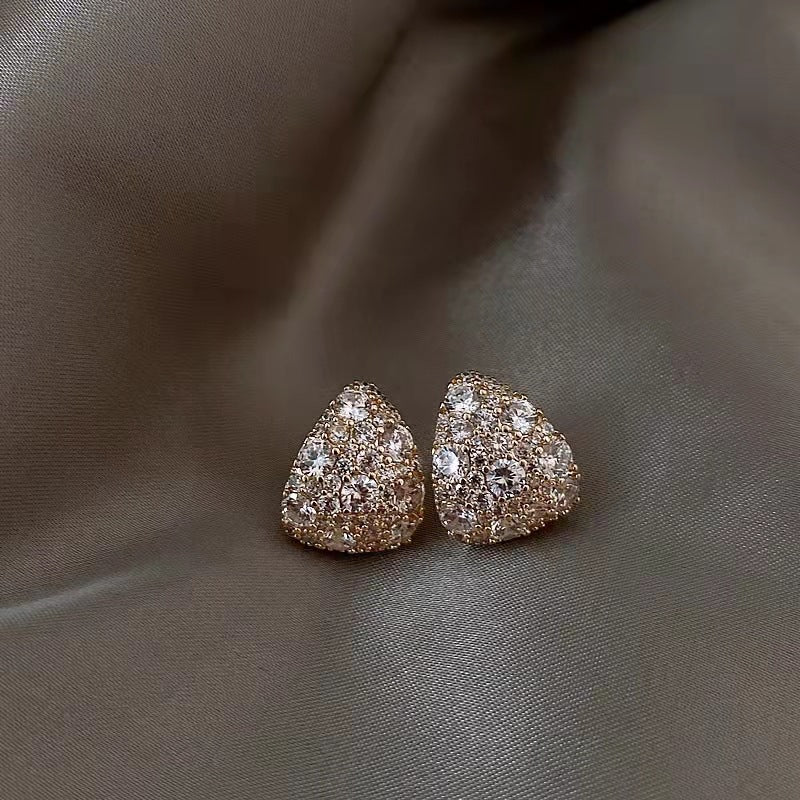 Water Drop Shaped Diamond Stud Earrings