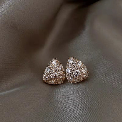 Water Drop Shaped Diamond Stud Earrings