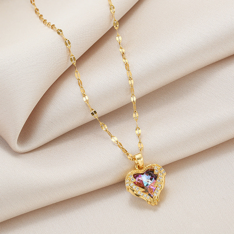 "Guardian" - Colorful Ocean Heart Pendant