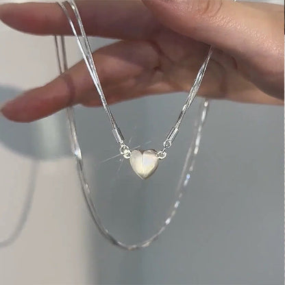 To My Daughter, You Always Have Me Magnet Heart Necklace