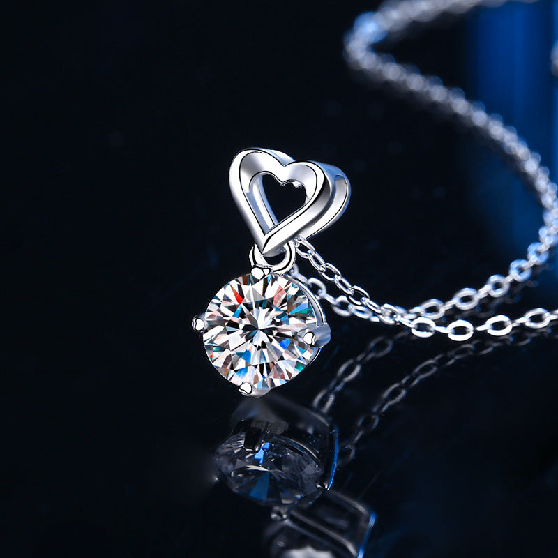Heart Pendant Moissanite Necklace