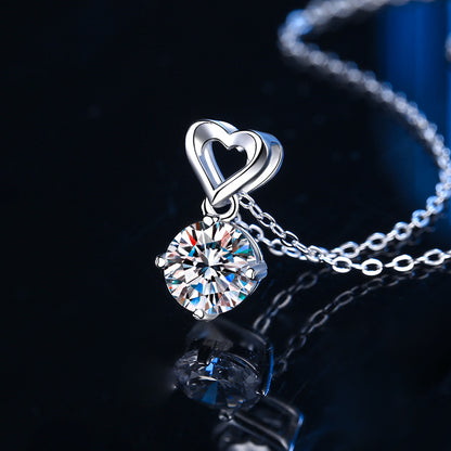 Heart Pendant Moissanite Necklace