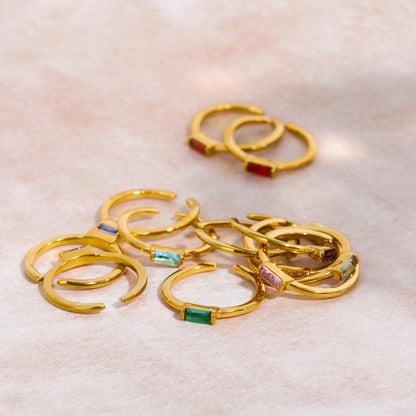 Baguette Birthstone Ring