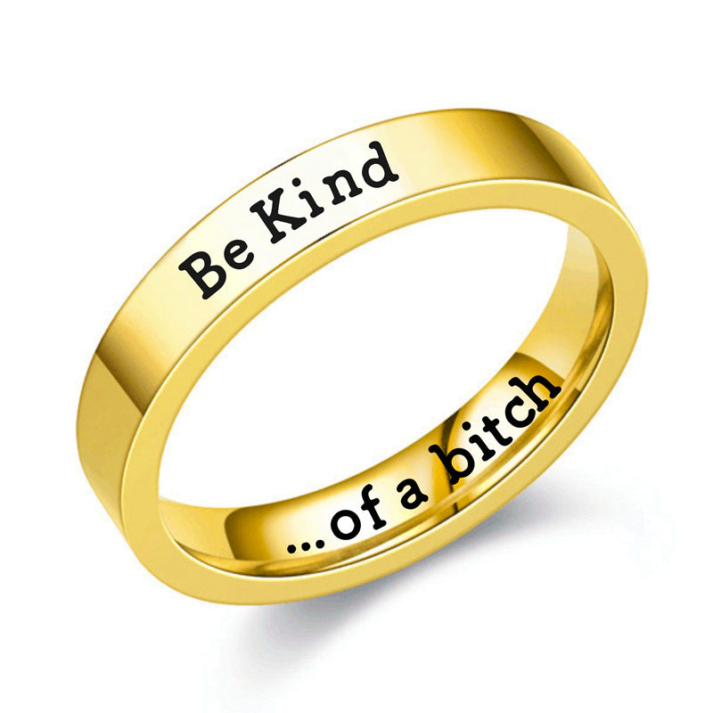 Be Kind...of a b**** Mantra Ring