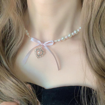 For Love Ones - Pearl Choker Adjustable Necklace