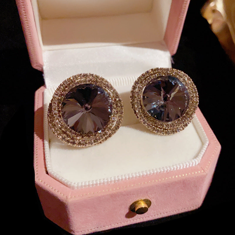 Fashion Diamond Hoop Earrings