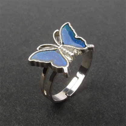 Temperature Sensing Color Changing Butterfly Ring