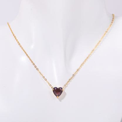 Twelve - Month Birthstone Heart Pendant Necklace: A Love - Infused Treasure