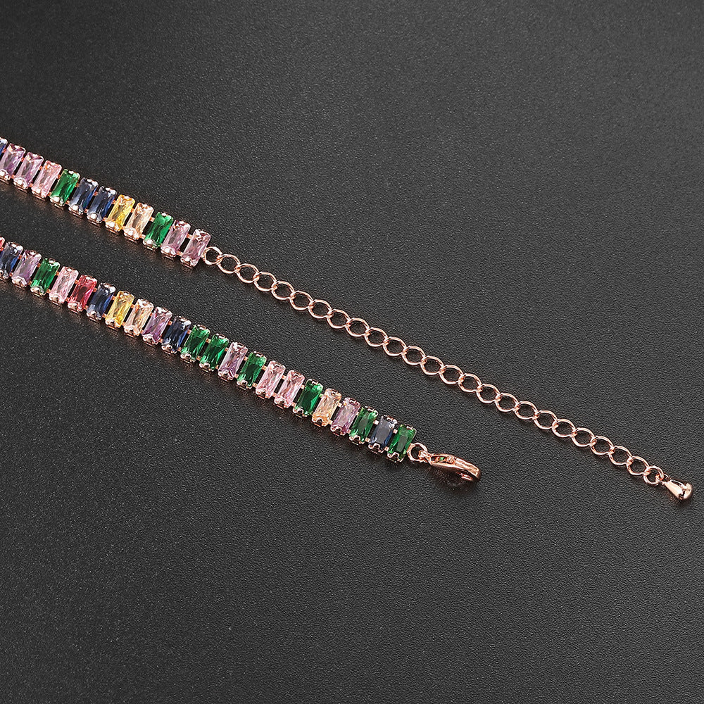 🌈Colorful Zircon Tennis Choker