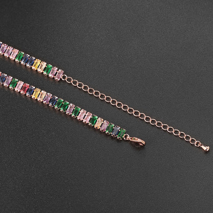 🌈Colorful Zircon Tennis Choker