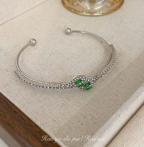 Green Eye Snake Zircon Bracelet