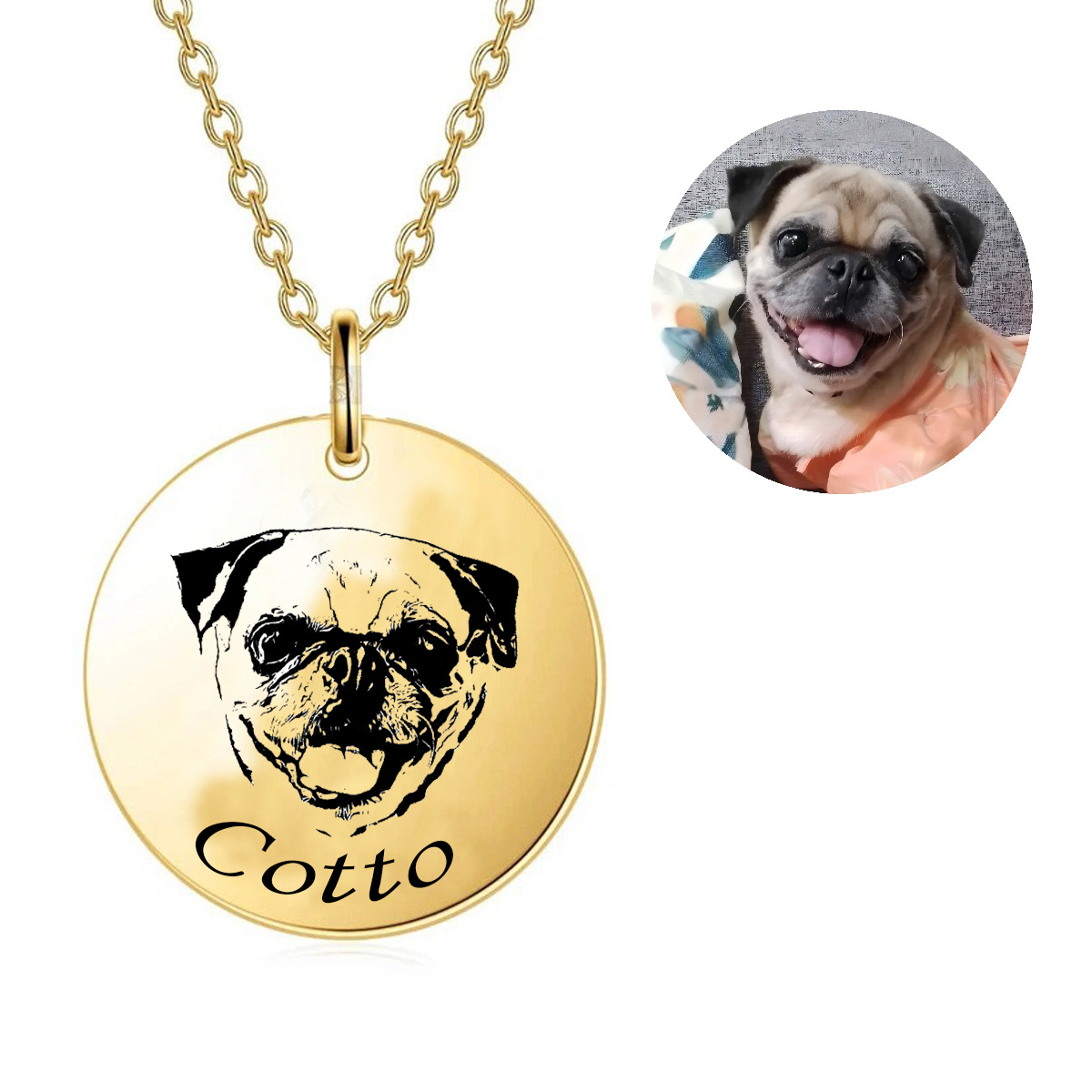 Until We Meet Again - Personalized Pet Memorial Photo Pendant Necklace