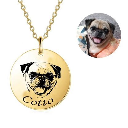 Until We Meet Again - Personalized Pet Memorial Photo Pendant Necklace