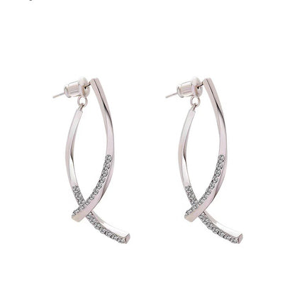 Italian Style Cross Zirconia Earrings