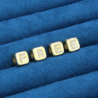 DIY Alphabet Gold Plated Zircon Necklace