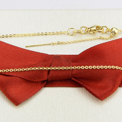 DIY Alphabet Gold Plated Zircon Necklace