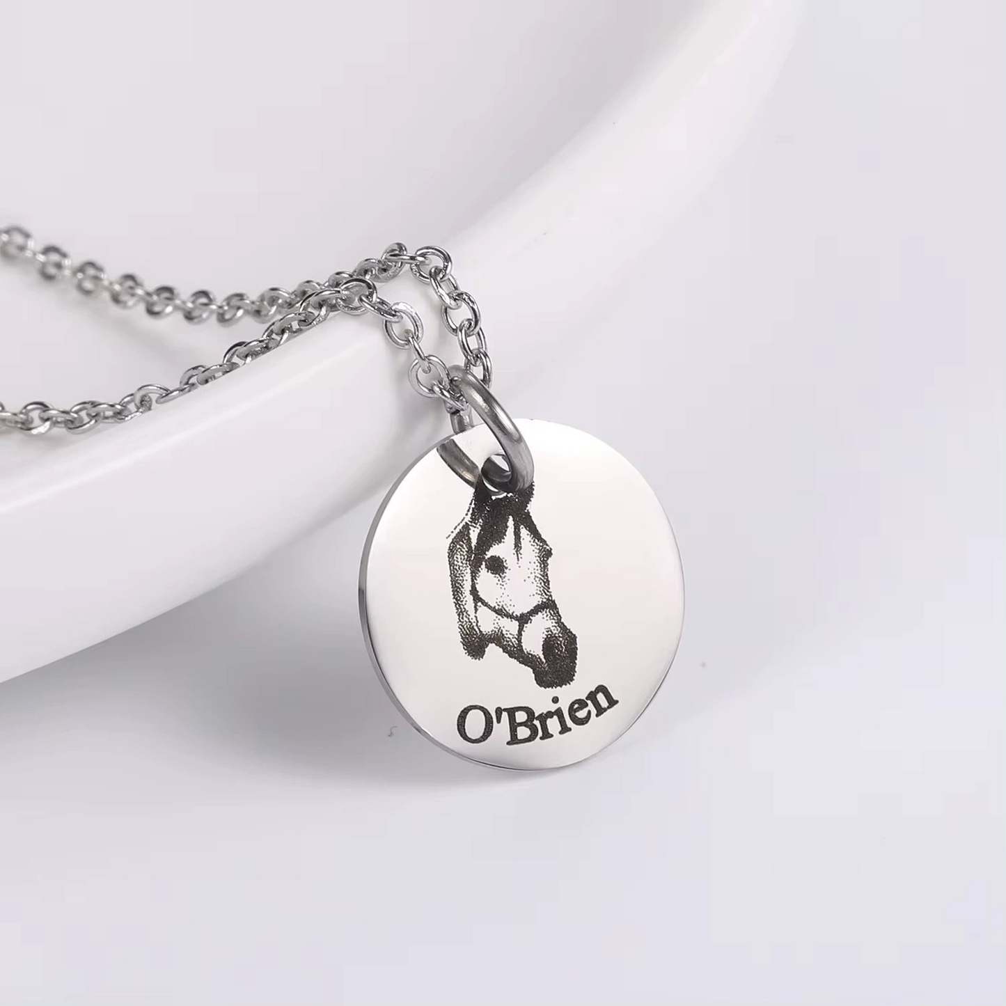 Until We Meet Again - Personalized Pet Memorial Photo Pendant Necklace