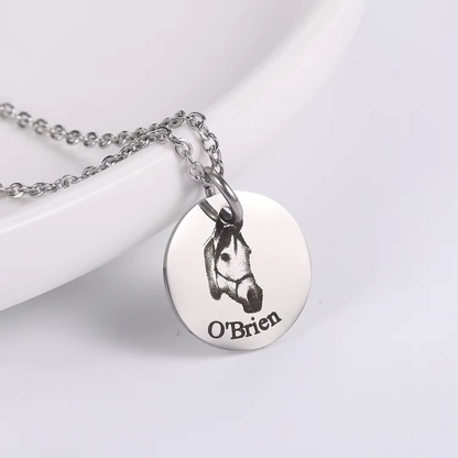 Until We Meet Again - Personalized Pet Memorial Photo Pendant Necklace
